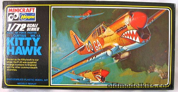 Hasegawa 1/72 Mk.1A Kittyhawk (P-40) - RAF or US Ace Reynolds, 114 plastic model kit